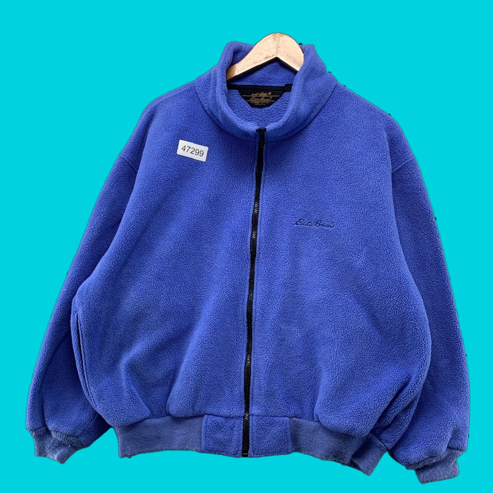 Eddie Bauer VINTAGE Eddie Bauer Fleece Jacket Womens Medium Blue Oversized Outdoor 80s Theme Mens Womens Girls Boys Size M / US 6-8 / IT 42-44 - 1 Thumbnail