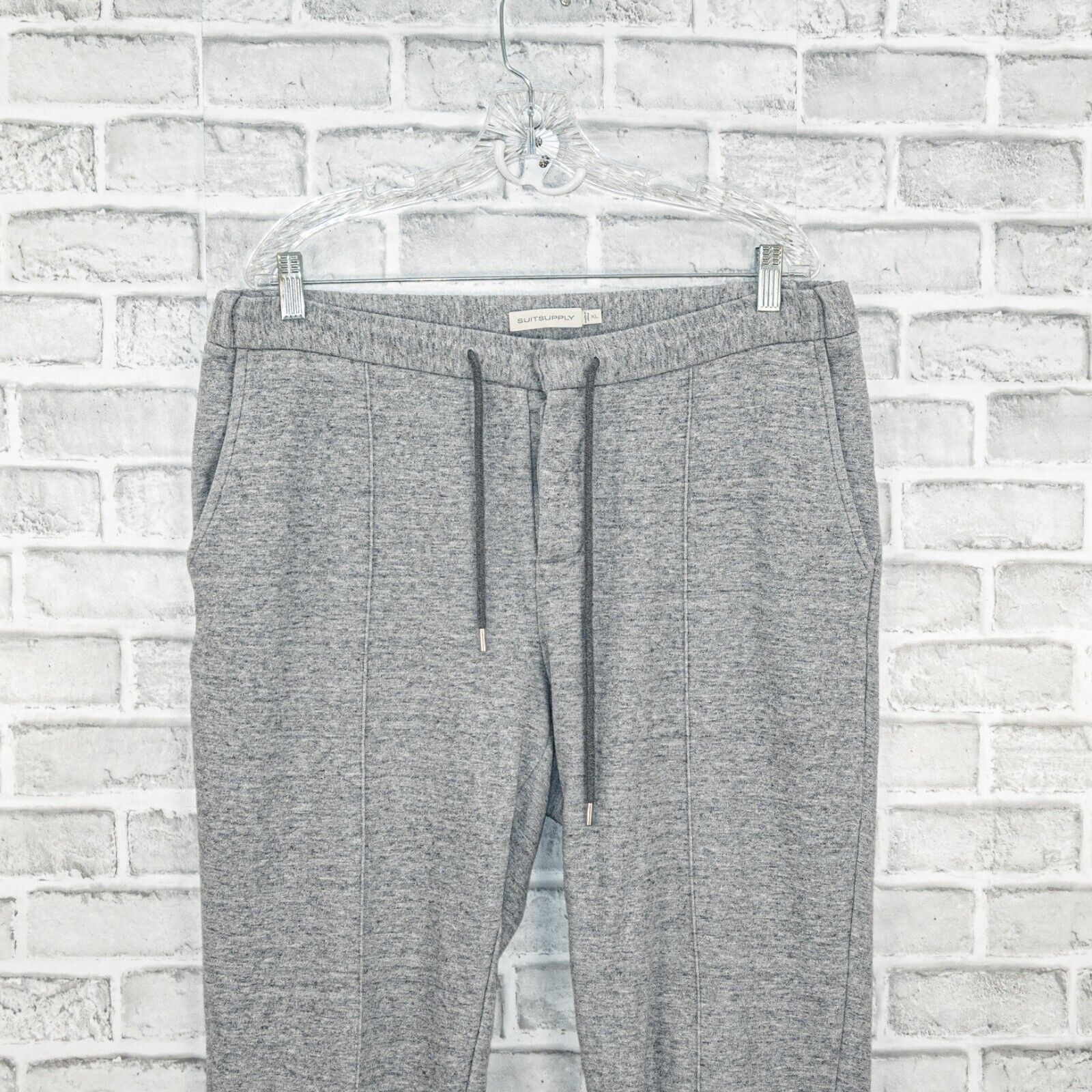 Suitsupply SUITSUPPLY Men's Heather gray drawstring Jogger sweatpant Size US 36 / EU 52 - 5 Thumbnail