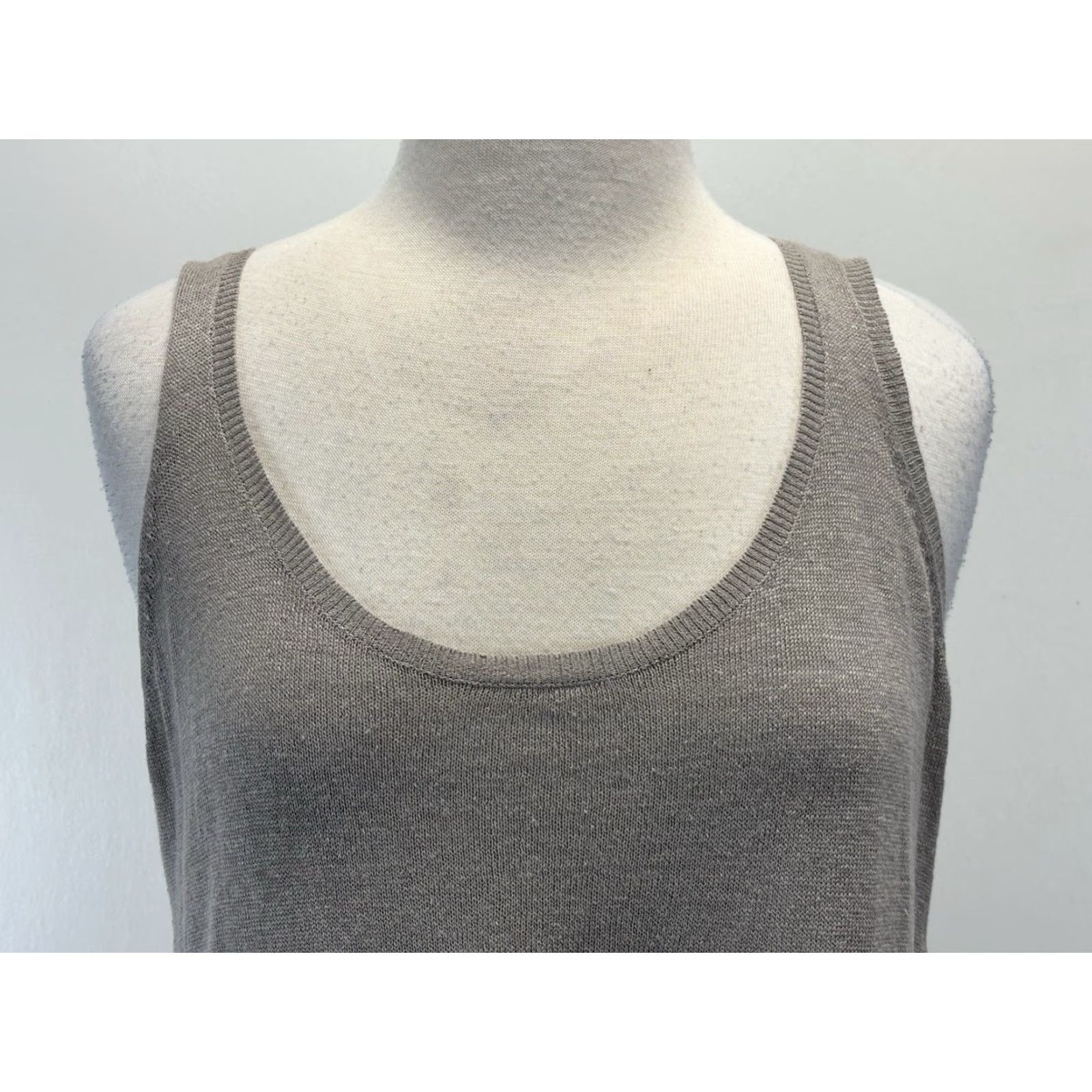 Eileen Fisher Vintage Eileen Fisher Tank Dress Women’s Small Gray Linen Silk Lagenlook Bohemian Casual Size S / US 4 / IT 40 - 5 Thumbnail
