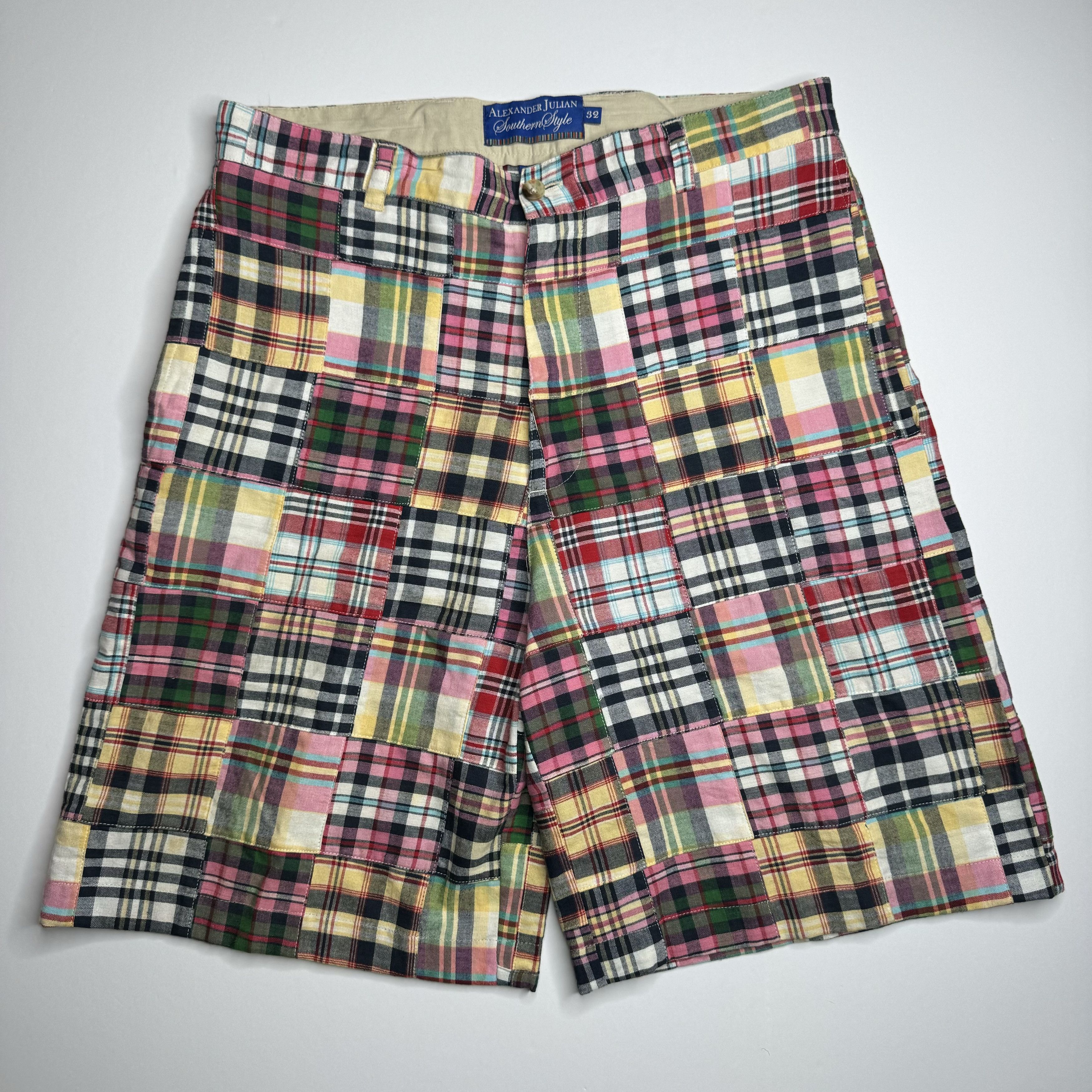 Alexander Julian Alexander Julian Southern Patchwork Madras Plaid Shorts Size US 32 / EU 48 - 2 Thumbnail