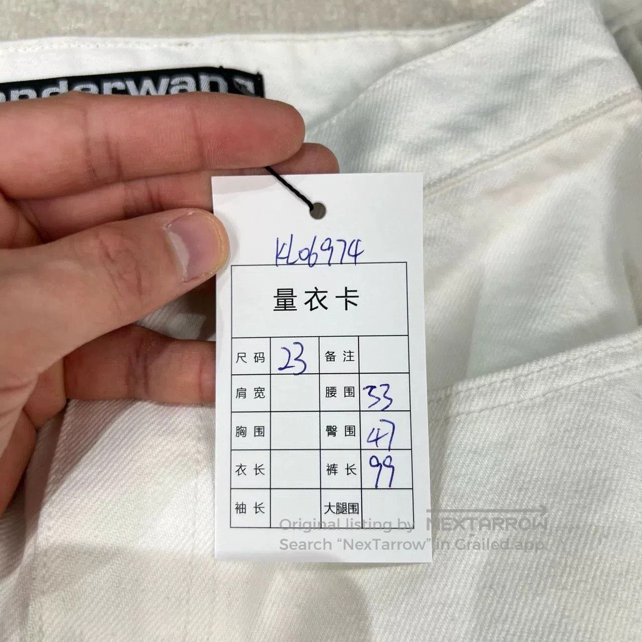 Alexander Wang Alexander Wang White Leather Label Denim Pants. Size 23" - 8 Thumbnail