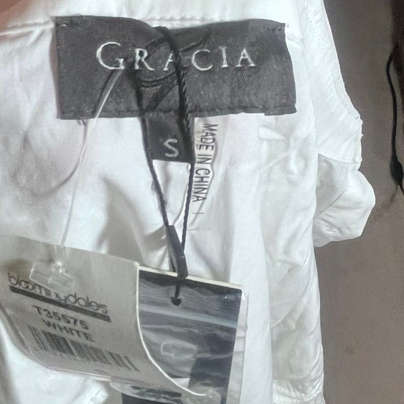 Other Gracia White Sleeveless Ruffle Blouse NWT Size Small Size S / US 4 / IT 40 - 6 Thumbnail