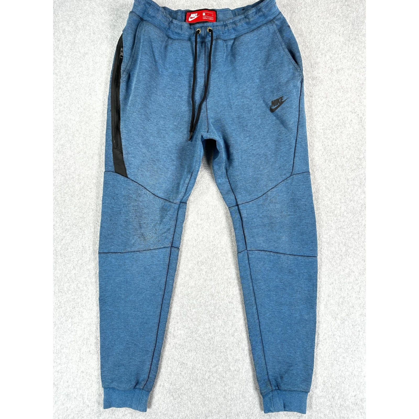 Nike Nike Tech Fleece Pants Mens Small Blue Joggers Sweatpants Zip Pocket 805162-457 Size US 29 - 2 Thumbnail