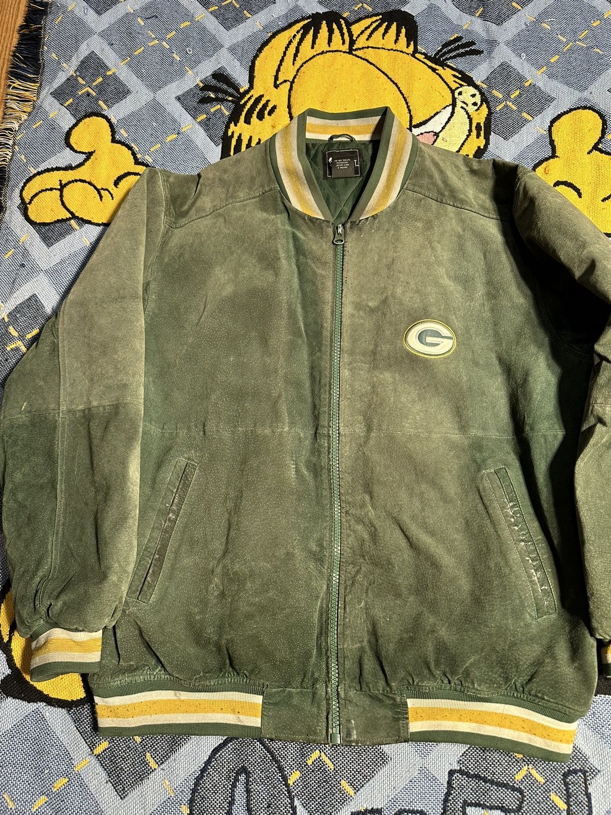 NFL Vintage GreenBay Packers Leather Varsity Jacket Size US XXL / EU 58 / 5 - 3 Thumbnail