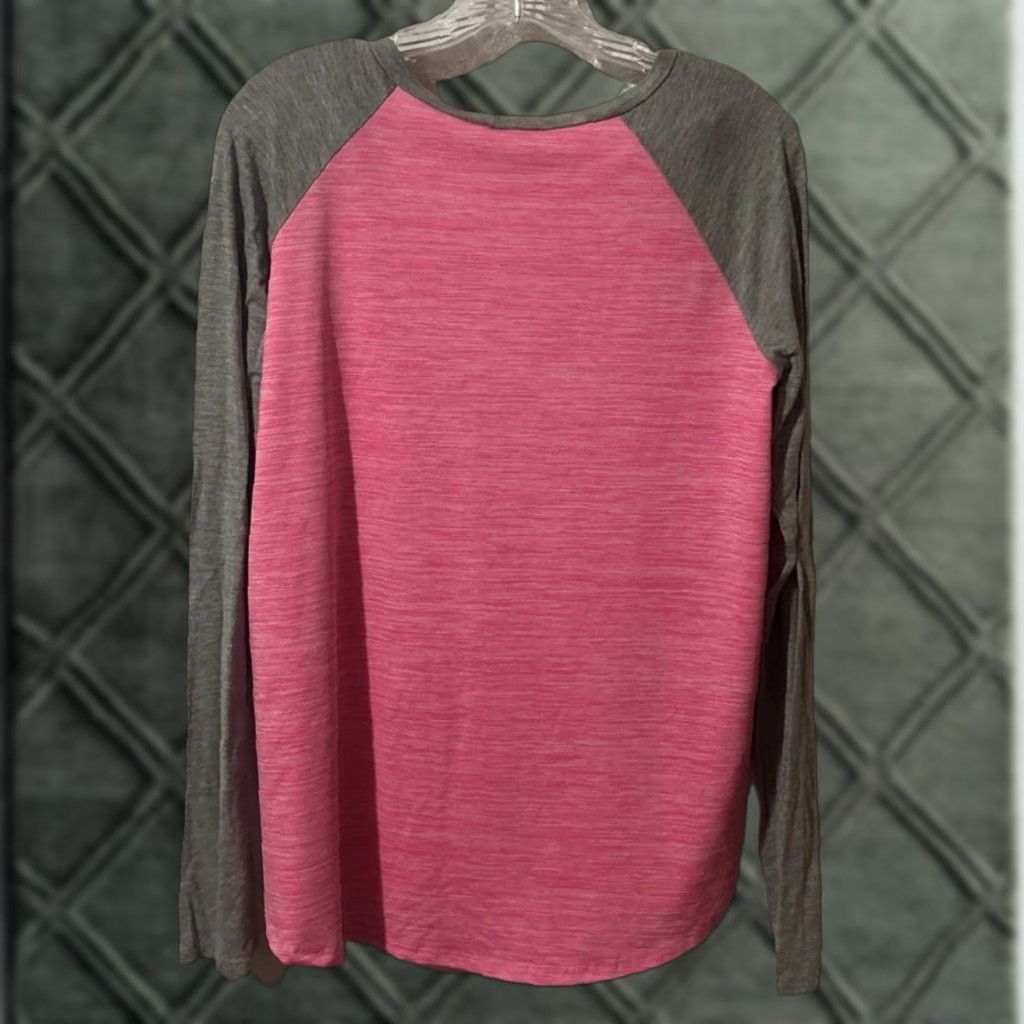 Pinko Flamingo Shirt L Womens Multicolor Crew Neck Long Sleeve Cotton Blend Tee 20.5” Pit to Pit 26.5" Length Stadium Tee Activewear 2163 Size L / US 10 / IT 46 - 1 Thumbnail