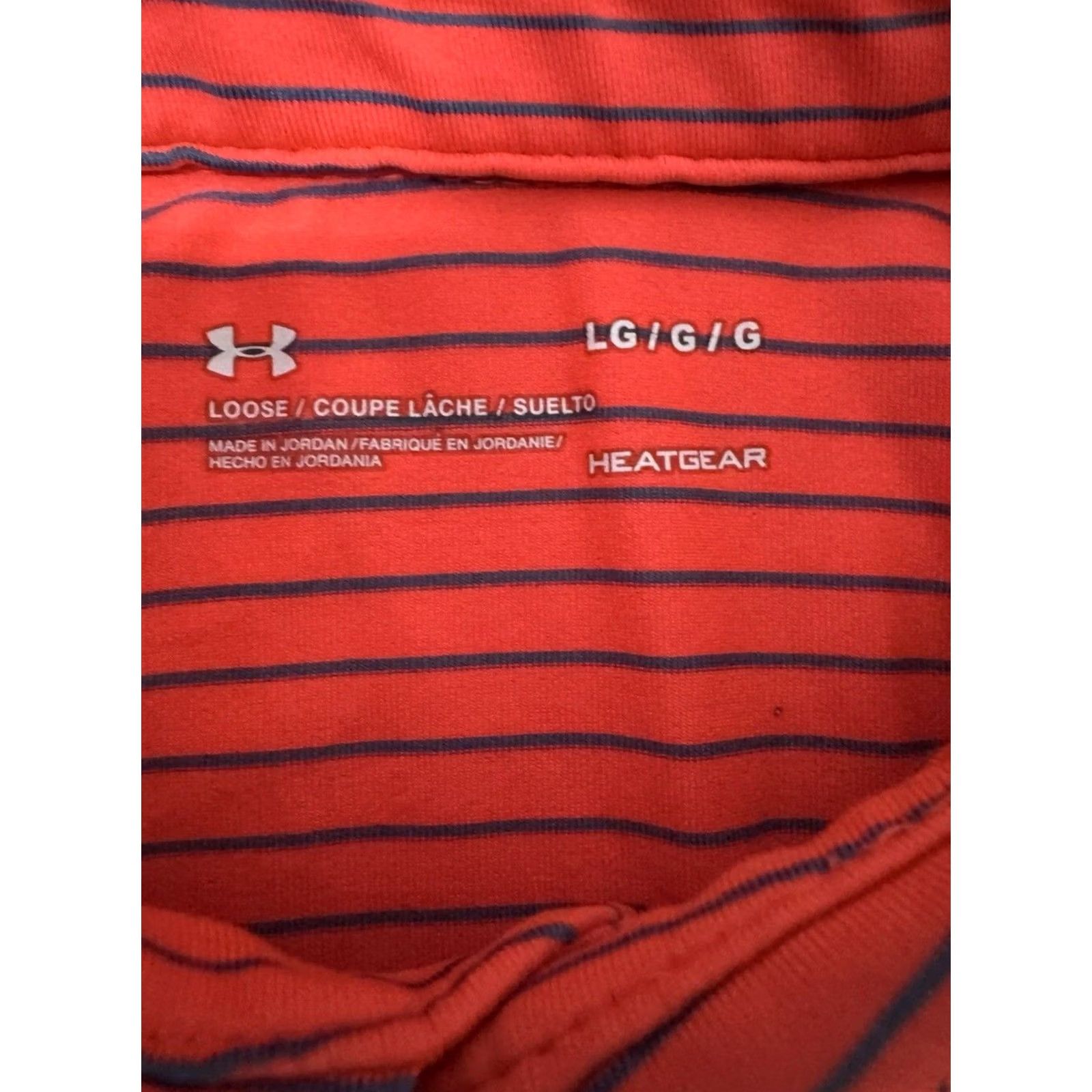 Under Armour Under Armour Polo Shirt Troon North AZ Golf Performance Orange Striped Mens L Size US L / EU 52-54 / 3 - 2 Thumbnail