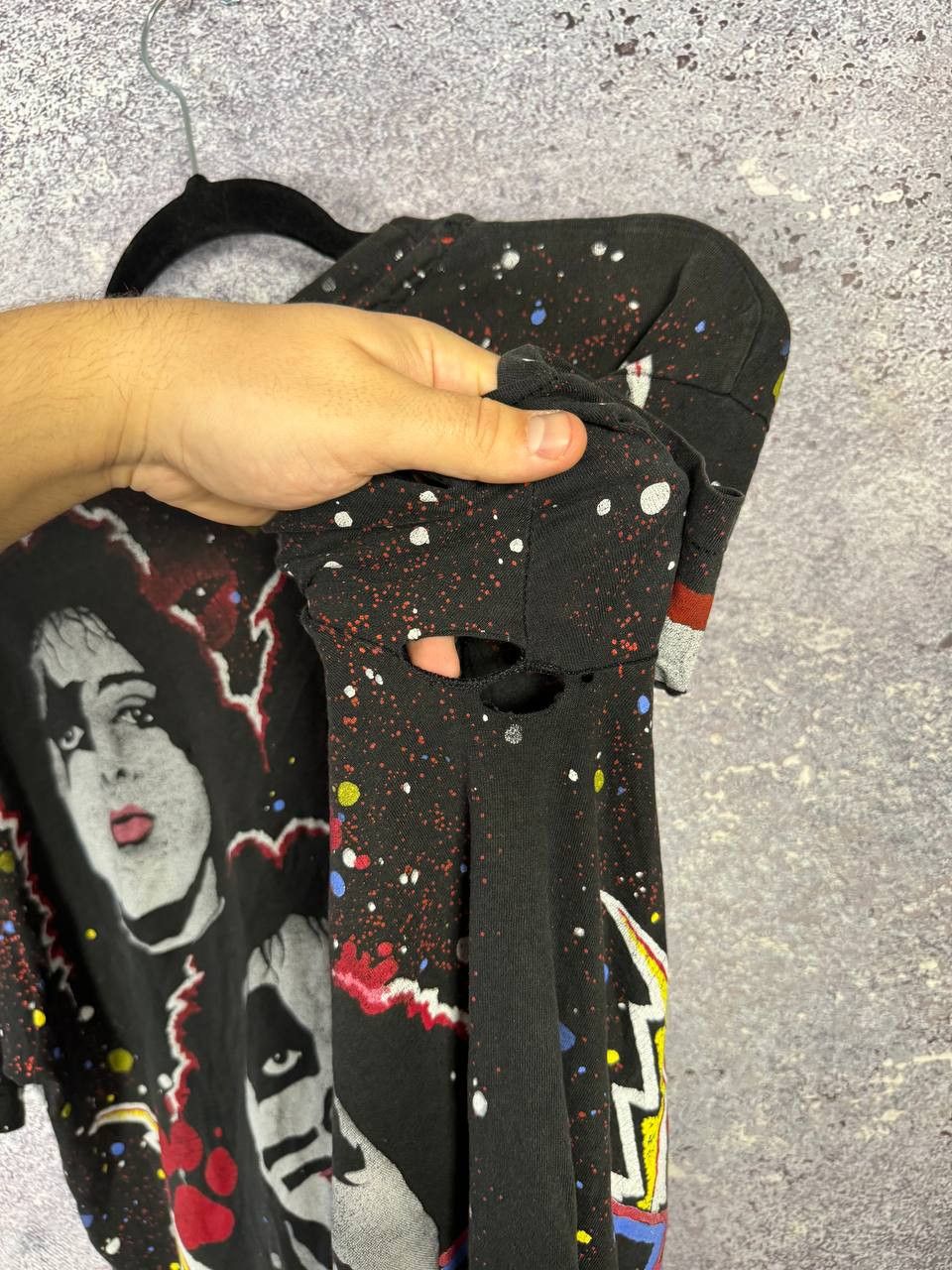 Band Tees × Hanes 1992 Vintage KISS T-Shirt Faces AOP Hanes Winterland Concert Size US L / EU 52-54 / 3 - 23 Thumbnail