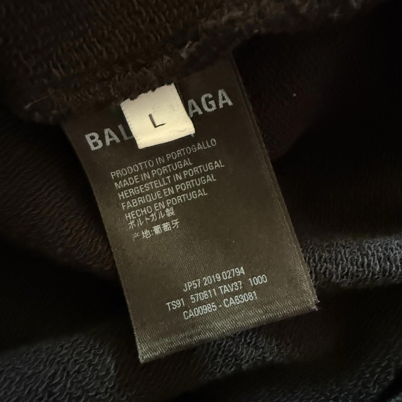 Balenciaga BALENCIAGA Back Logo Pullover Sweatshirt Hoodie Black Large Size L / US 10 / IT 46 - 5 Thumbnail