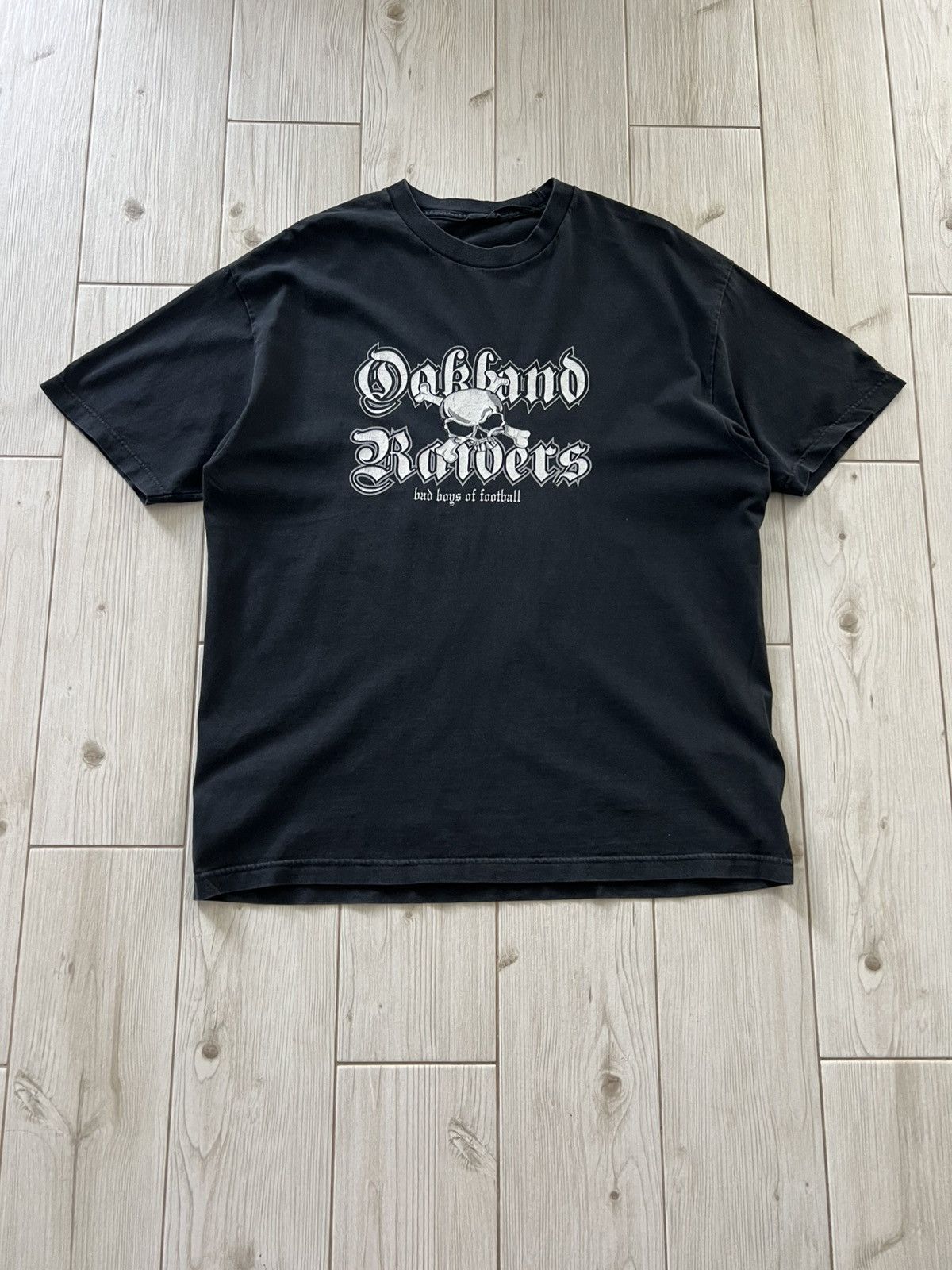 Band Tees Vintage Oakland Raiders Skull Graphic Double-Sided Tee Black Size US L / EU 52-54 / 3 - 5 Thumbnail