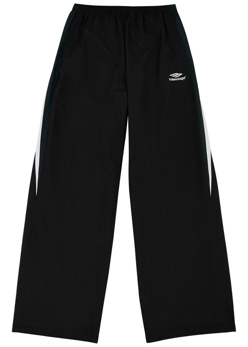 image of Balenciaga Shell Trackpants in Black, Men's (Size 33)