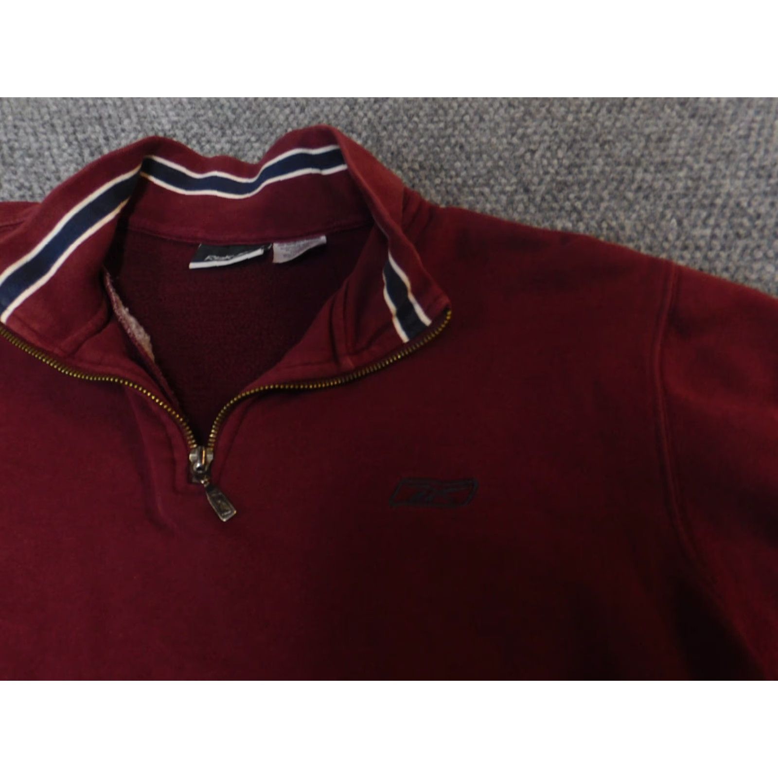 Reebok Reebok Sweater Mens Crew Neck Long Sleeve Red 1/4 Zip Pullover Modern Knitted Cotton Vintage No Size US M / EU 48-50 / 2 - 4 Thumbnail