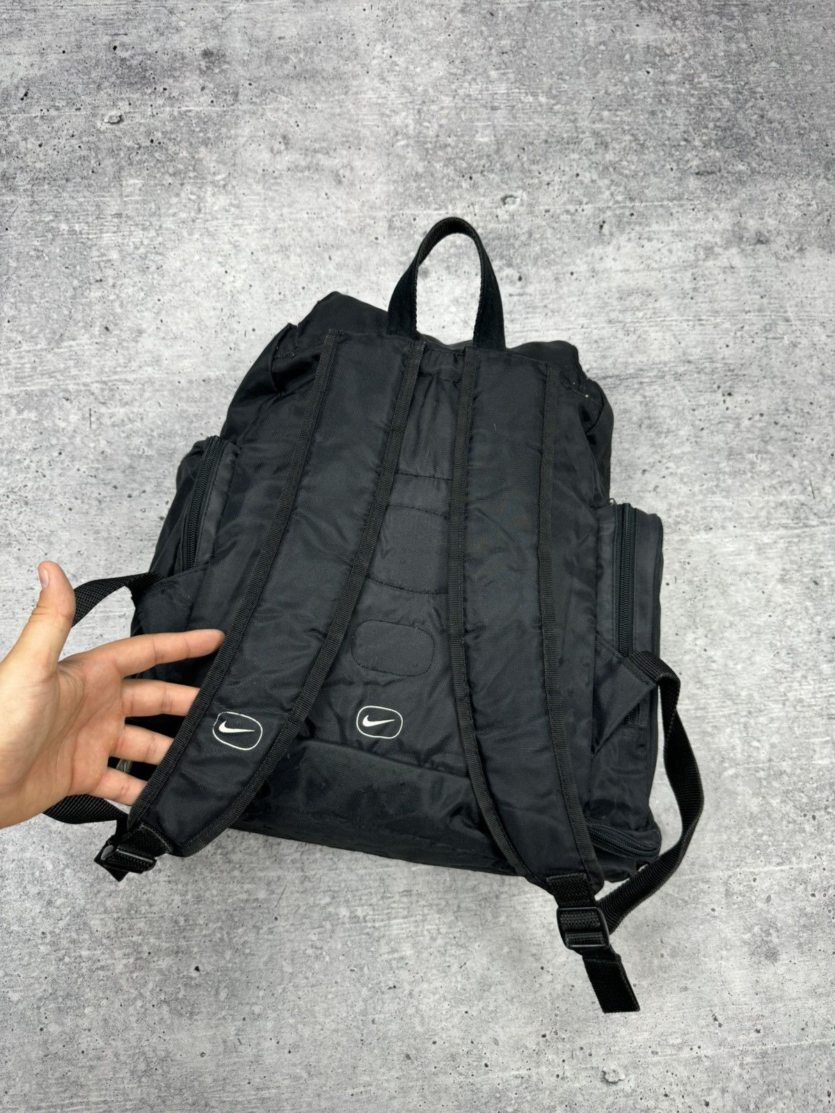 Nike × Vintage Vintage Nike 90’s Y2K Swoosh Logo Drill Archive Backpack Bag Size ONE SIZE - 10 Thumbnail