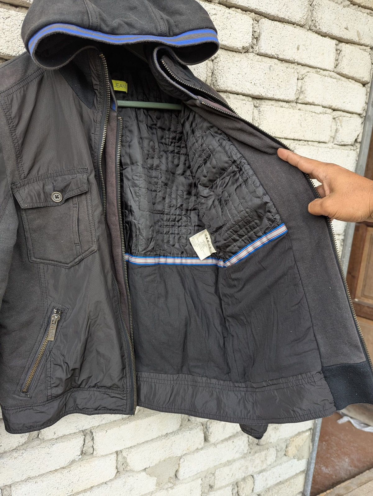 Versace Jeans Couture Versace Jeans Lined Jacket Hoodie Black Size US M / EU 48-50 / 2 - 3 Thumbnail