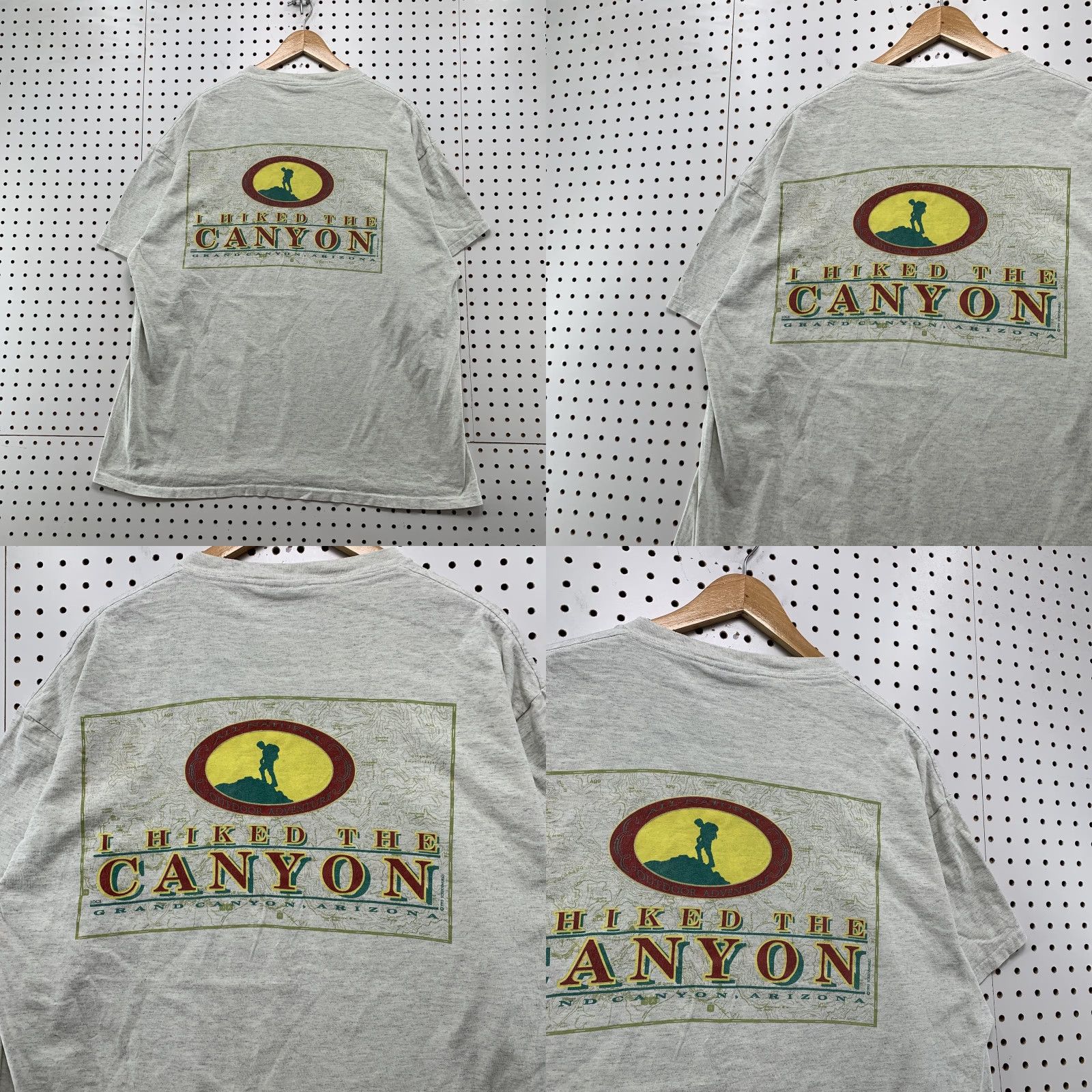 Vintage VINTAGE Oneita I Hiked Grand Canyon T-Shirt XXL Gray Short Sleeve Crew Neck USA Mens Size US XXL / EU 58 / 5 - 8 Thumbnail