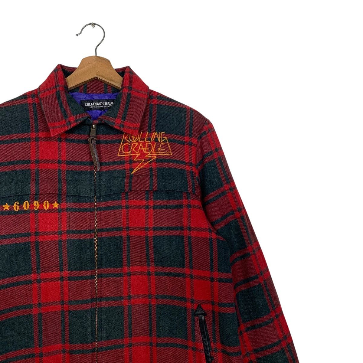 Japanese Brand ROLLING CRADLE Buffalo Check Pattern Work Jacket #2714-C122 Size US M / EU 48-50 / 2 - 5 Thumbnail