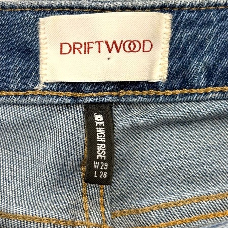 Vintage Driftwood Blue Aztec Jeans - Regular Fit Denim Size 29" - 6 Thumbnail