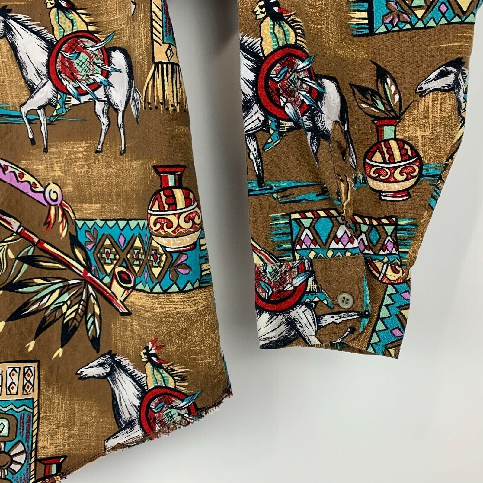 Panhandle Slim Vintage Panhandle Slim Button Front Shirt Indian M Medium Size US M / EU 48-50 / 2 - 4 Thumbnail