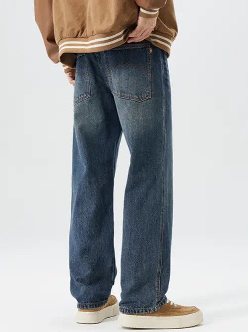Japanese Brand VIBE Japanese retro all-match whisker washed jeans Size US 32 / EU 48 - 8 Thumbnail
