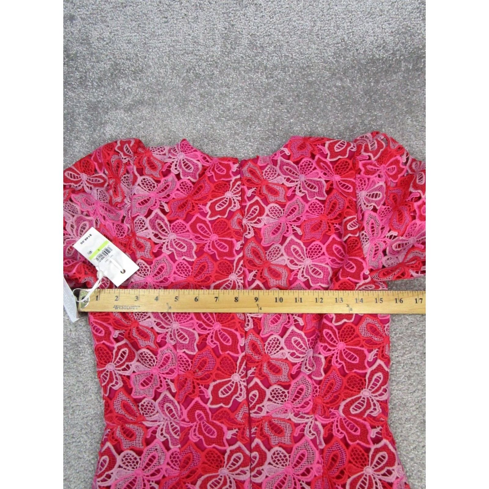 Pinko Siena Dress Womens 4 Pink Floral Lace Bodycon New Size S / US 4 / IT 40 - 6 Thumbnail