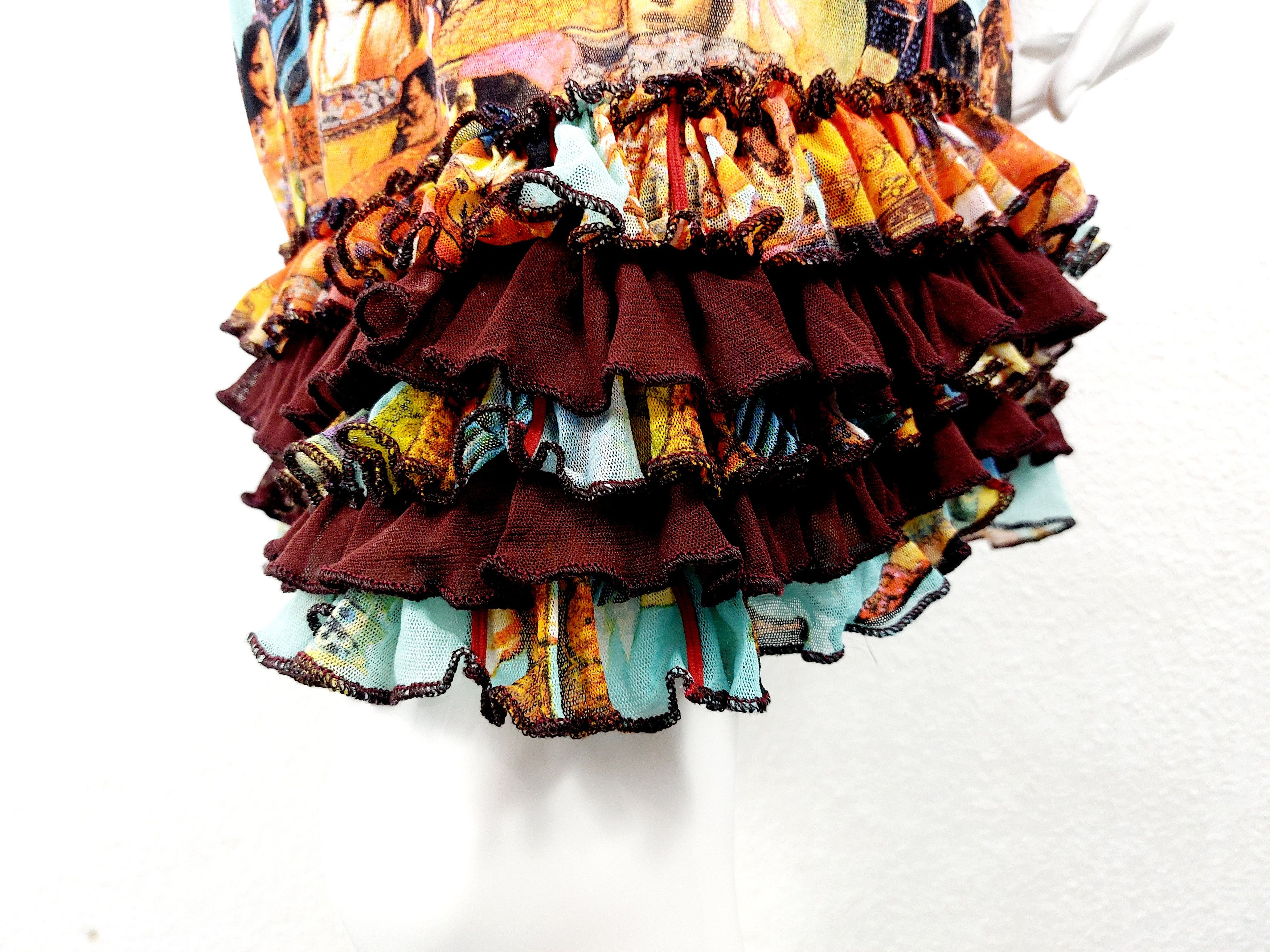 Jean Paul Gaultier Jean Paul Gaultier Asian Indian Faces People Ruffled Dress Size M / US 6-8 / IT 42-44 - 10 Thumbnail