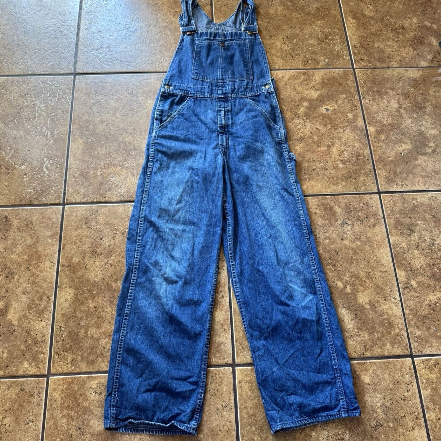 Sears VINTAGE Sears Work Leisure Denim Bib Overalls Mens 28 x 29 Jeans Blue USA Workwear Size US 28 / EU 44 - 2 Thumbnail