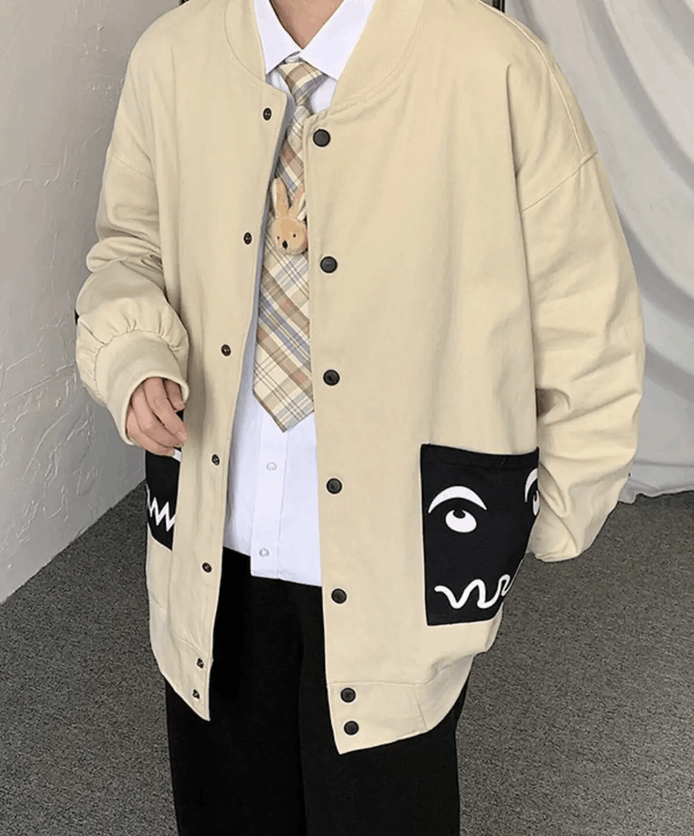 Japanese Brand × Vintage Rare cartoon pocket jacket graphic aesthetic Size US XL / EU 56 / 4 - 3 Thumbnail