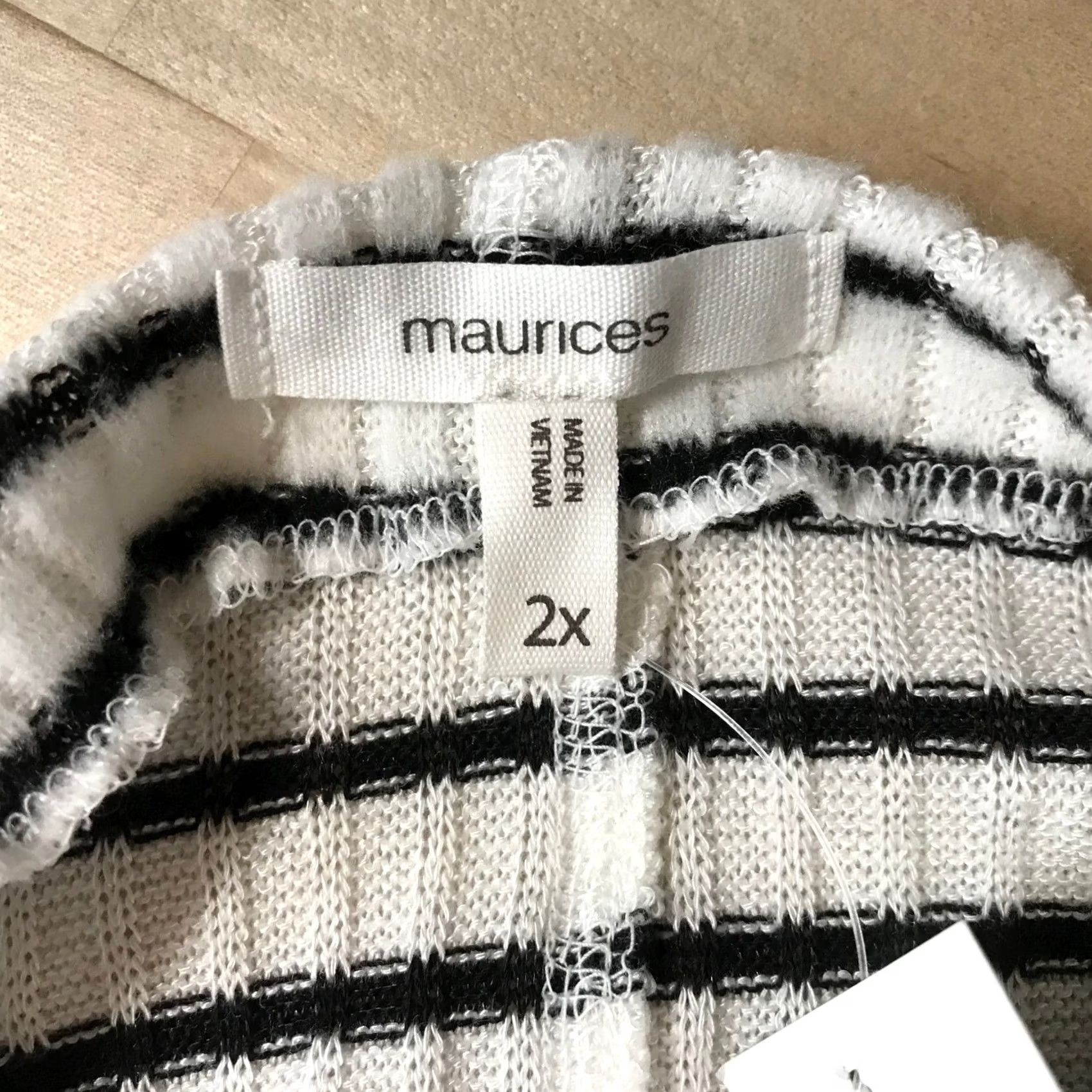 Vintage Maurices Striped Boat Neck Long Sleeve Sweater Top Women's Plus 2X Size XXL / US 16-18 / IT 52-54 - 6 Thumbnail