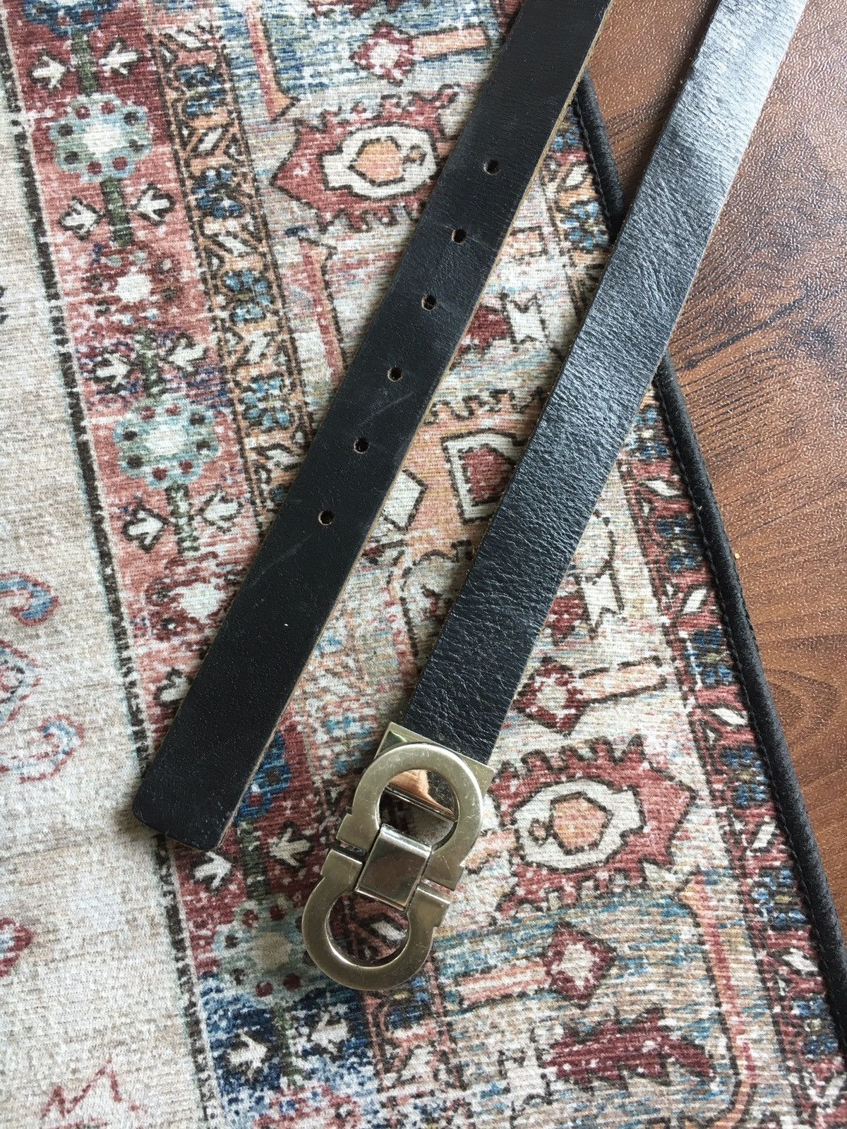 If Six Was Nine × Japanese Brand × Le Grande Bleu (L.G.B.) Black leather belt Size ONE SIZE - 2 Thumbnail
