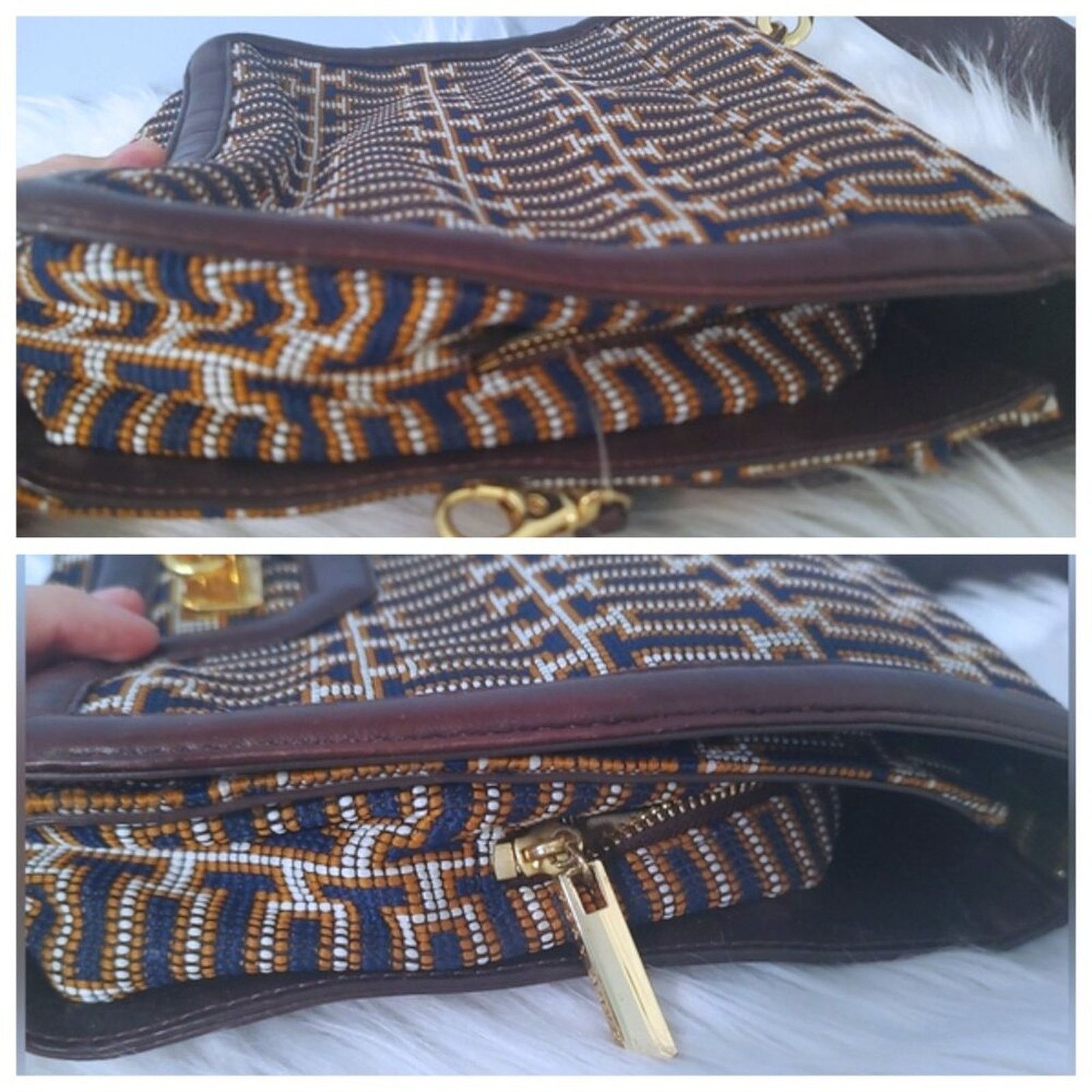 Tory Burch Tory Burch RARE 2011 runway woven shoulder bag w/mirror EUC Size ONE SIZE - 8 Thumbnail