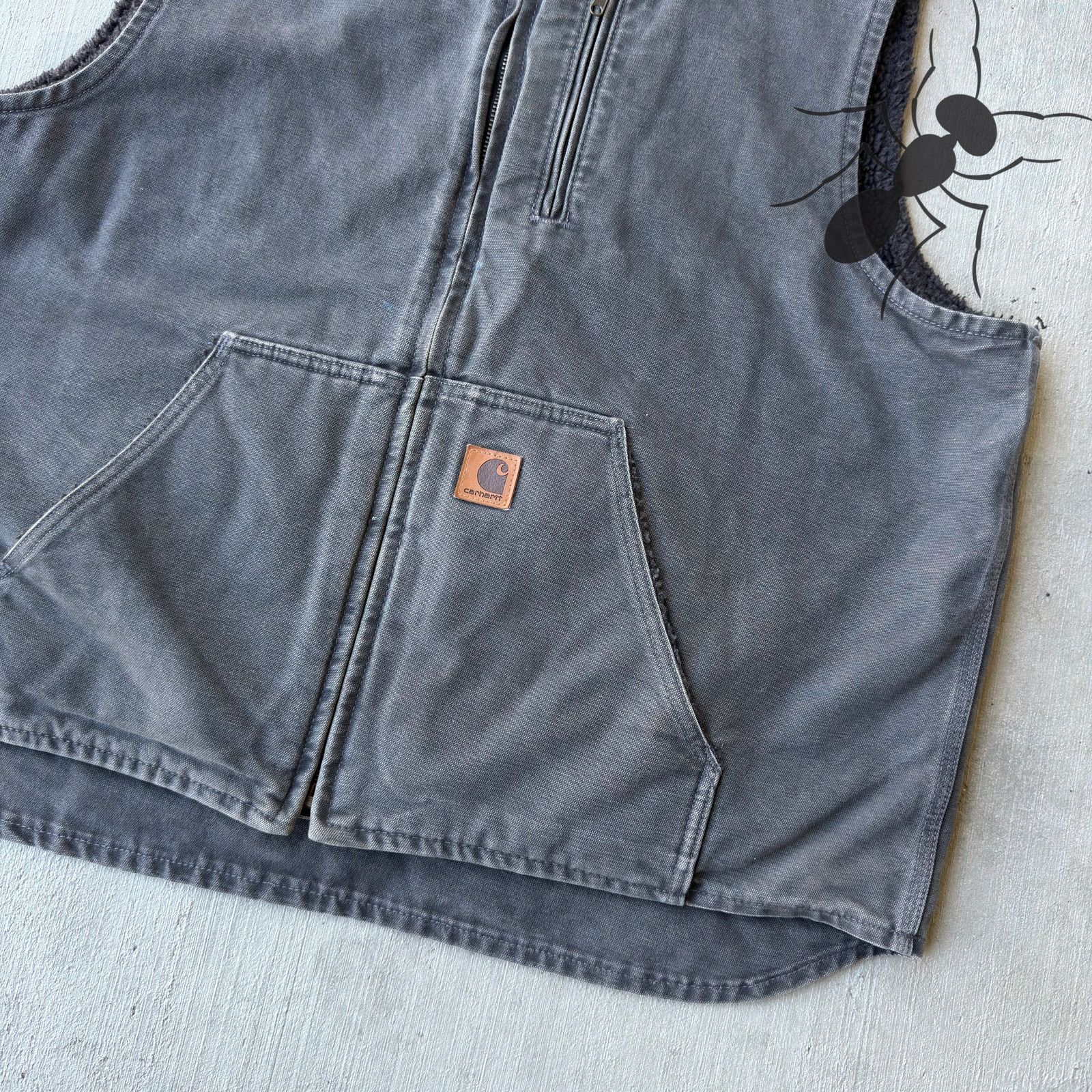 Carhartt × Vintage Carhartt V33 GVL gray work wear vest Size US XL / EU 56 / 4 - 2 Thumbnail
