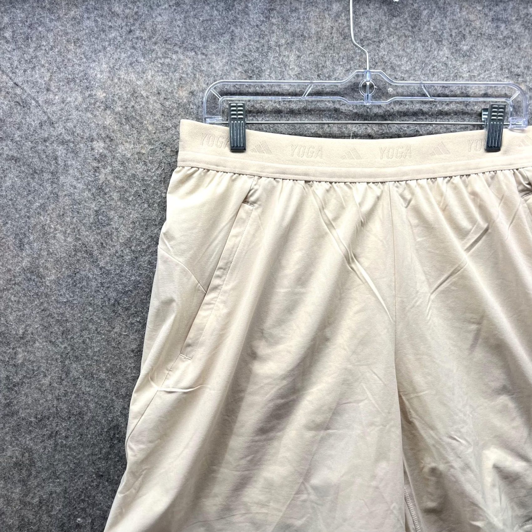 Adidas Adidas Shorts Men Large Adult Large Athletic Training Stretch Aeroplay Lined Yellow Size US 33 - 3 Thumbnail