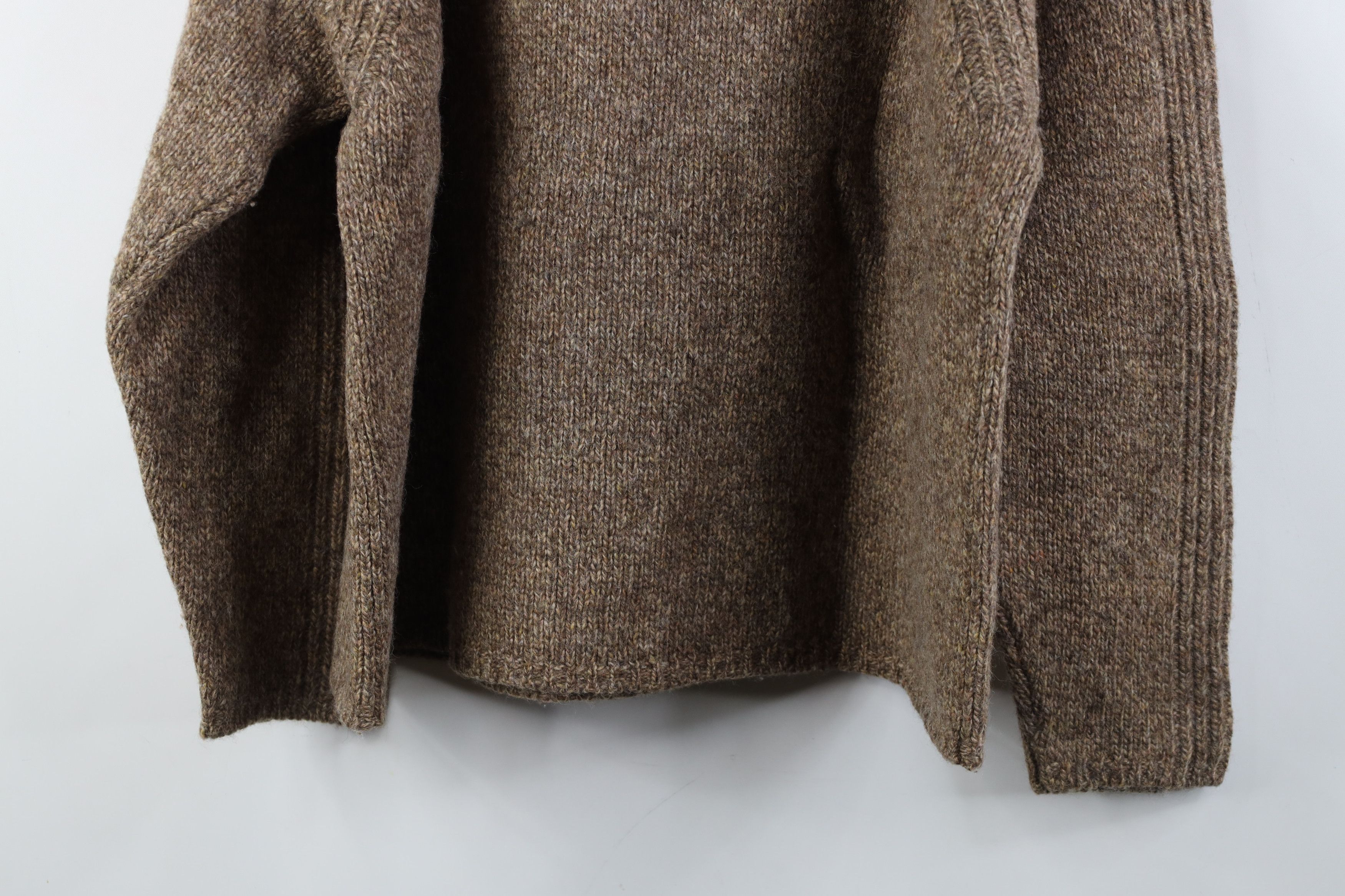 Vintage Vintage 90s Streetwear Knit V-Neck Sweater Heather Brown Size XL / US 12-14 / IT 48-50 - 9 Thumbnail