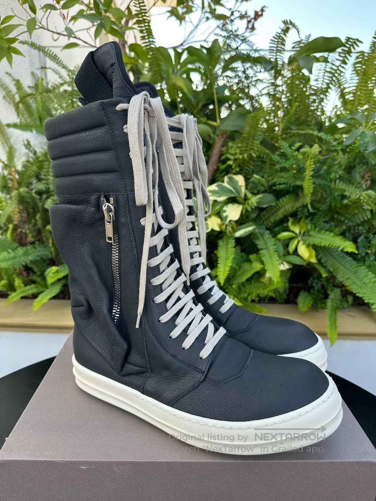 Rick Owens Rick Owens Matte Leather Cargo Boots. Size US 10 / EU 43 - 2 Thumbnail