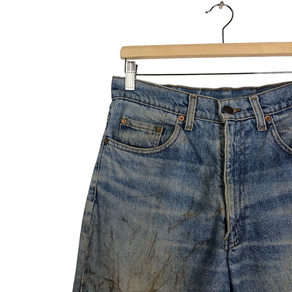Levi's 🔥90’s Vintage Selvedges Distressed Jeans Levi’s Made in USA Size US 30 / EU 46 - 6 Thumbnail