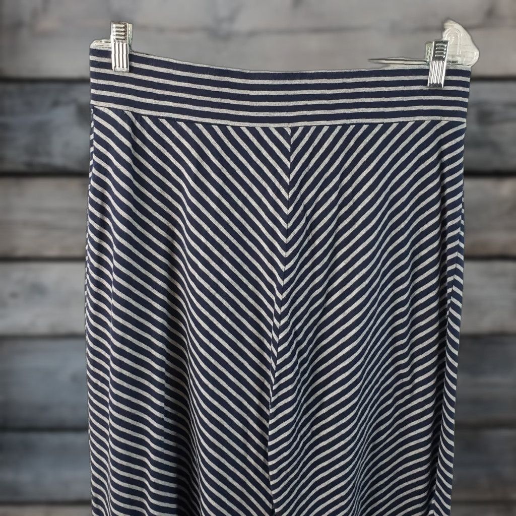 Eddie Bauer Eddie Bauer Womens Maxi Skirt M Gray Stripe Cotton Blend Skirt Long Casual Womens Size 32" / US 10 / IT 46 - 1 Thumbnail