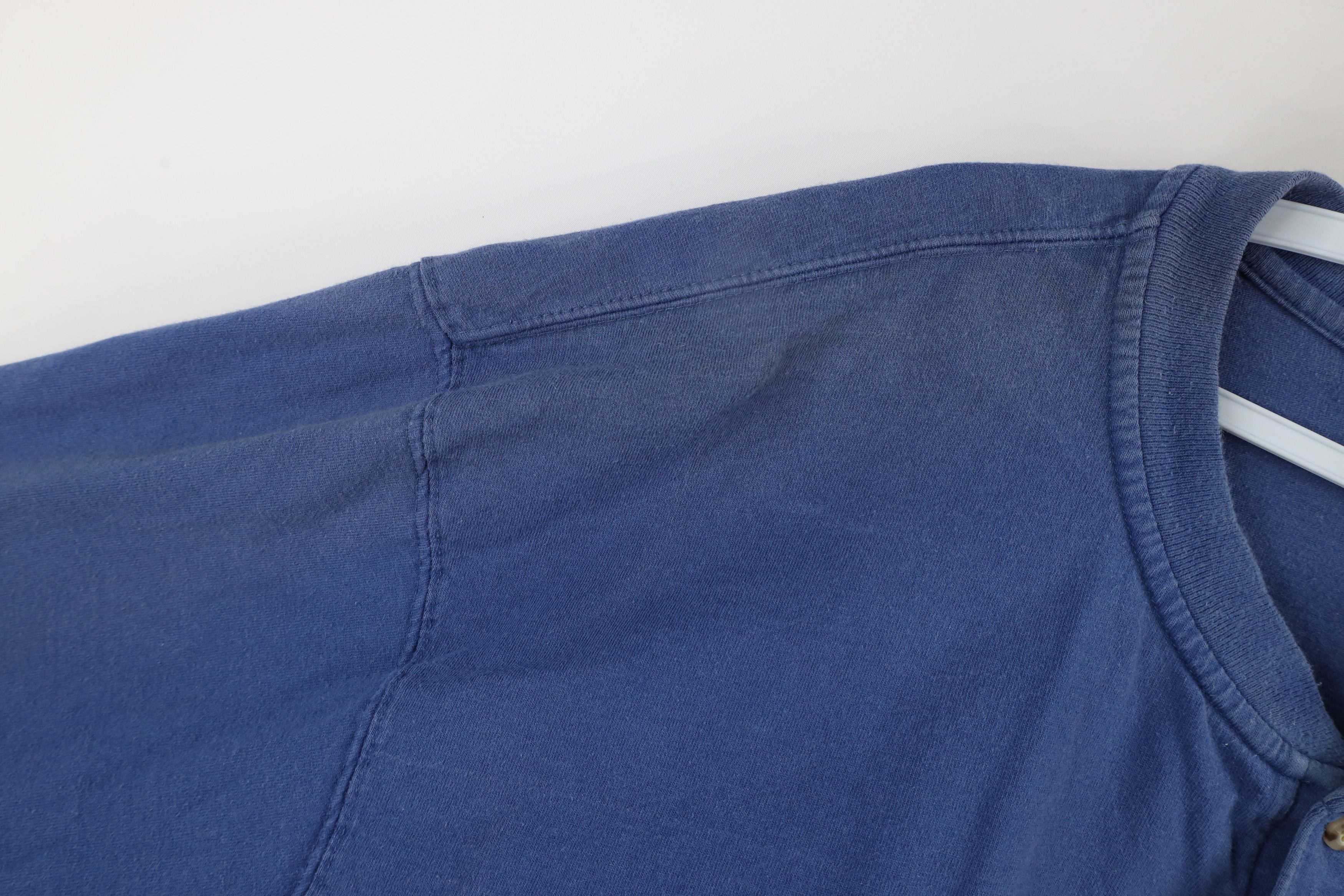 Carhartt × Vintage Vintage Carhartt Heavyweight Long Sleeve Henley T-Shirt Blue Size US XXL / EU 58 / 5 - 7 Thumbnail