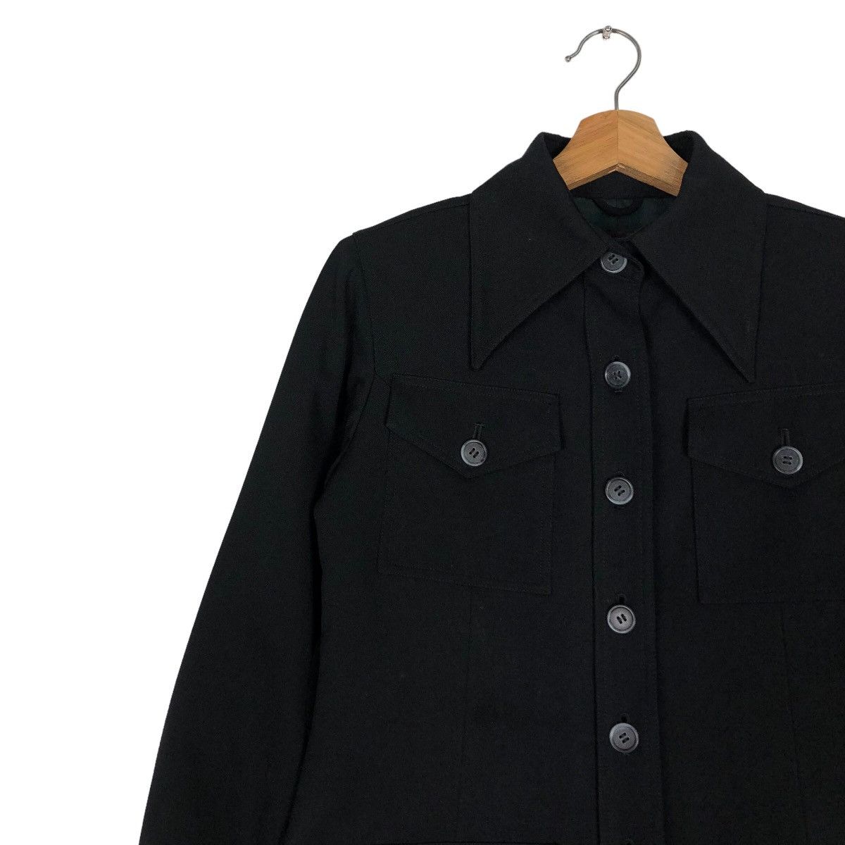 Yves Saint Laurent 🔥Vtg Long Jacket Rich Black Yves Saint Laurent Size US M / EU 48-50 / 2 - 8 Thumbnail