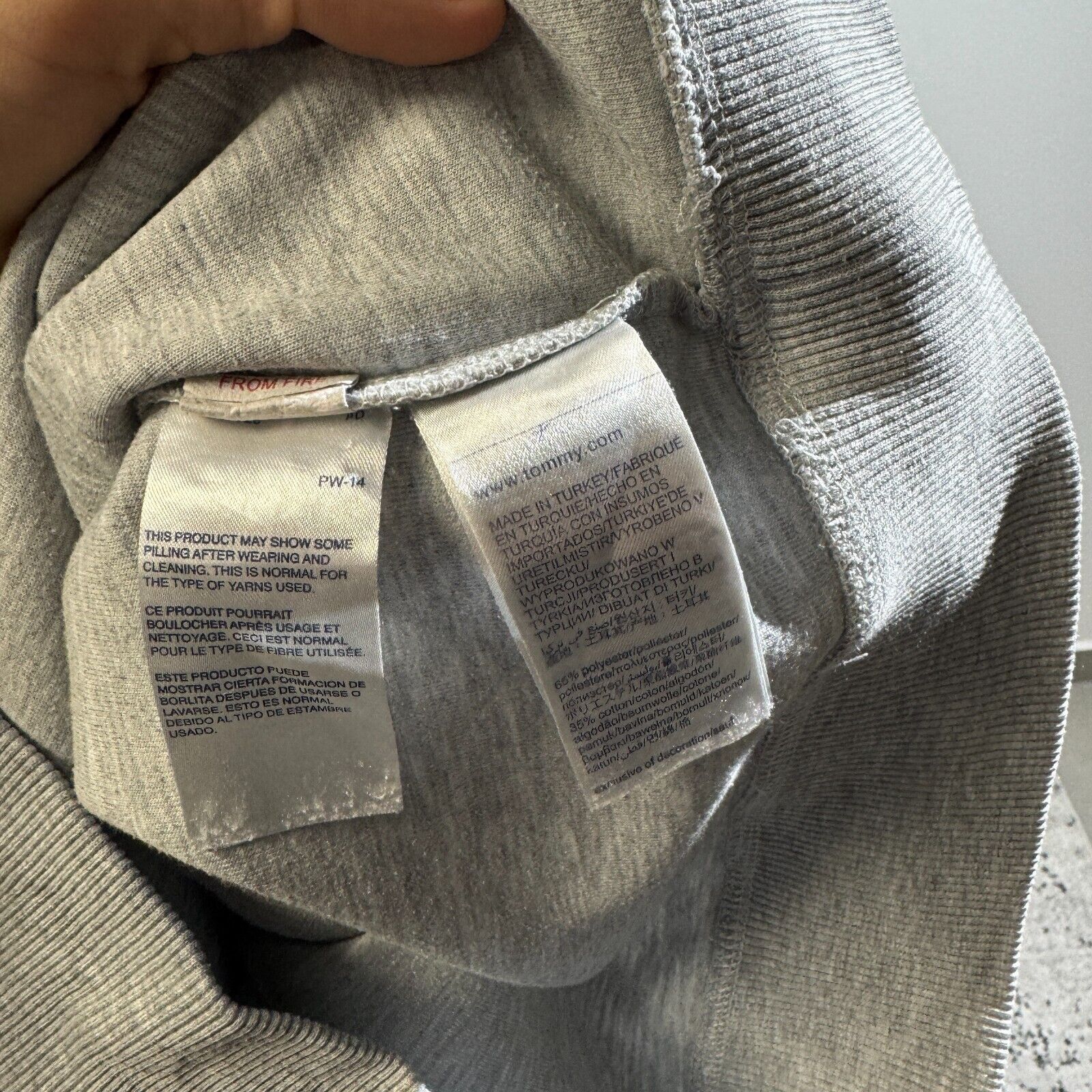 Tommy Hilfiger × Vintage tommy hilifiger S, crewneck, gray, cotton, vintage tommy 90s Size US S / EU 44-46 / 1 - 8 Thumbnail