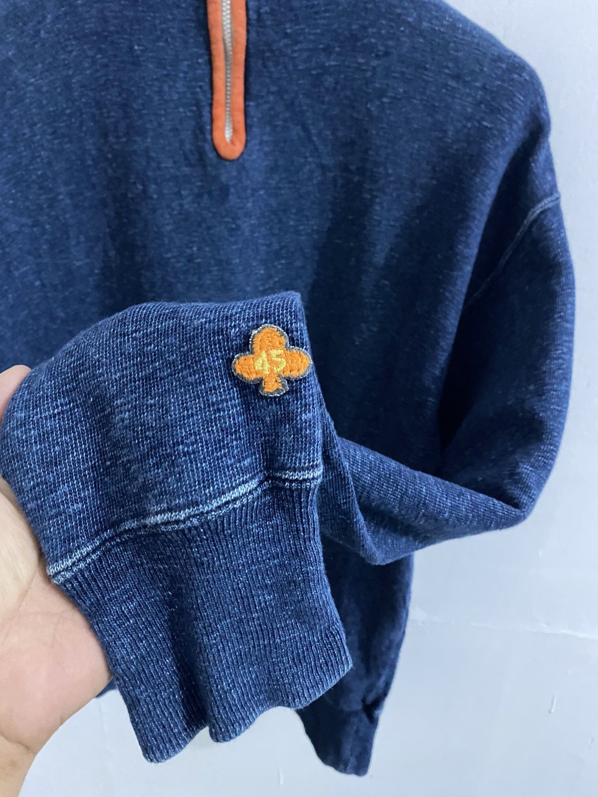 45rpm Joubu De Nagamochi 45RPM Half Zip TwoTone Sweater Size US L / EU 52-54 / 3 - 10 Thumbnail