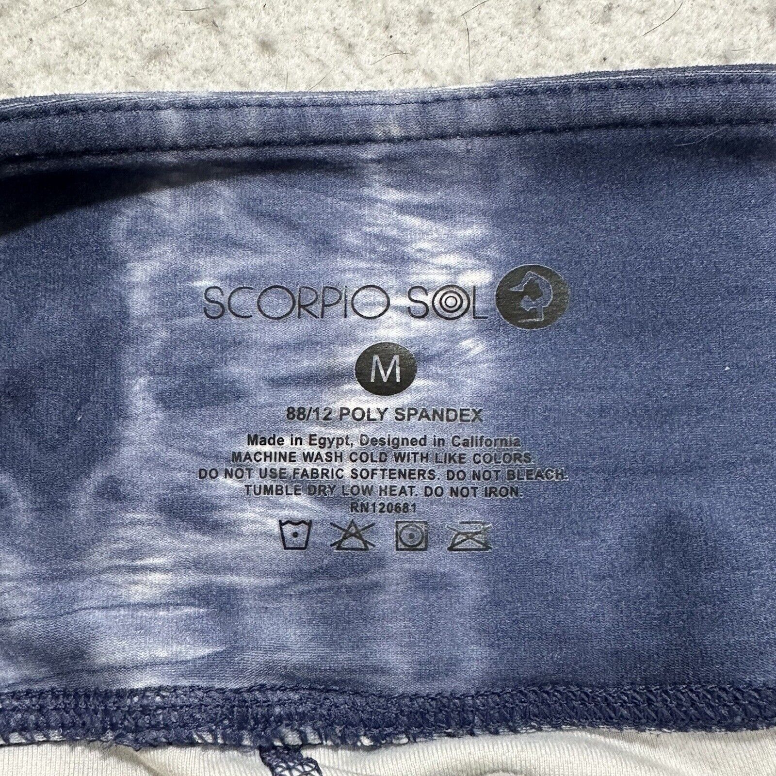 Other Scorpio Sol Medium Capri Leggings Tie Dye Blue Yoga Pants Size 30" / US 8 / IT 44 - 4 Thumbnail