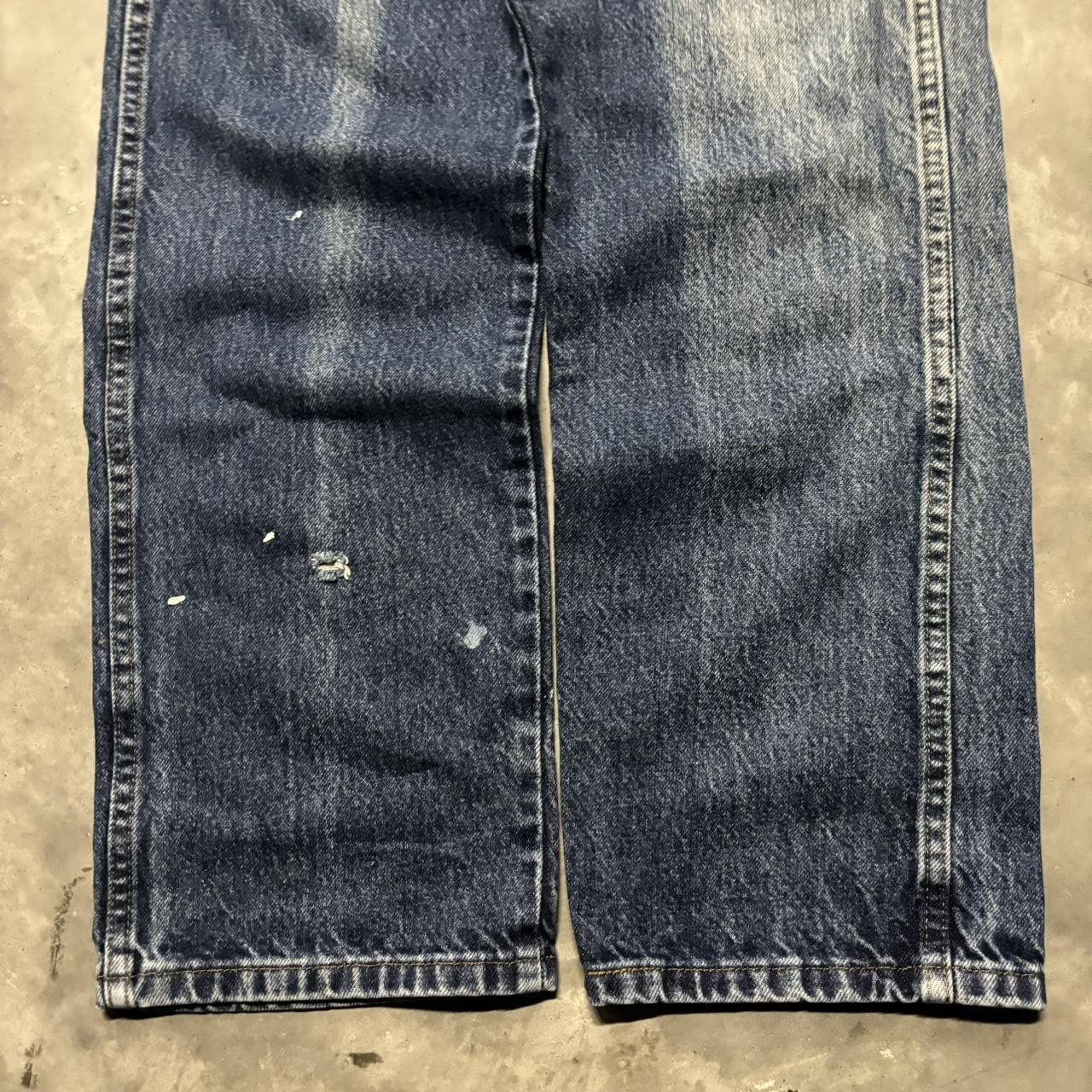 Japanese Brand × Vintage Crazy Vintage Y2K/2000s Grunge Faded Dark Wash Denim Jeans! Size US 33 - 6 Thumbnail