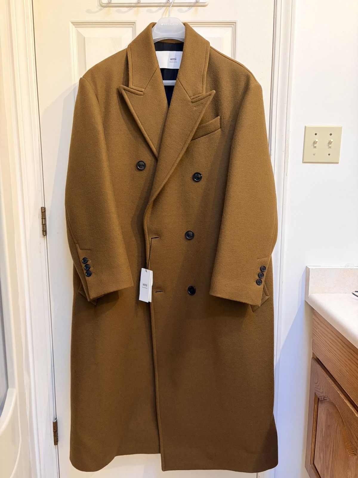 AMI Ami Double-Breasted 100% Wool Overcoat Size US M / EU 48-50 / 2 - 1 Thumbnail
