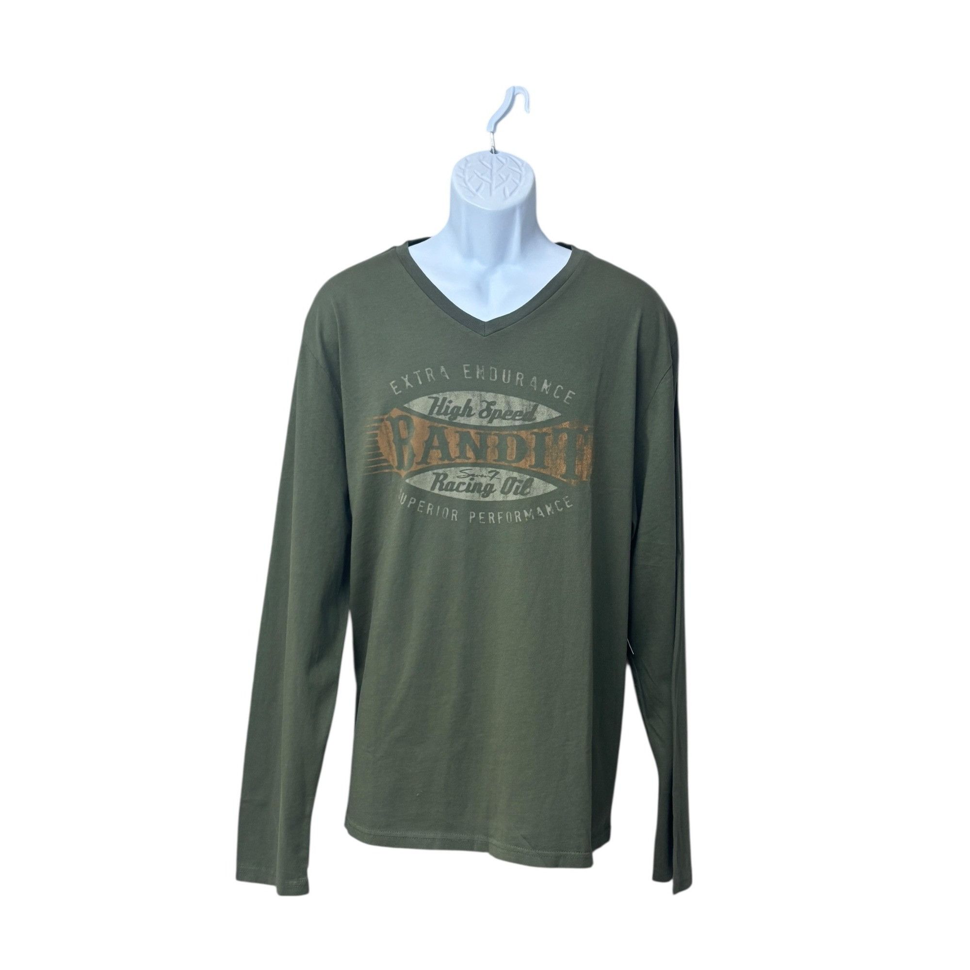 Other Seven7 Men’s V-neck Long Sleeve Graphic Cotton Tee, Hunter Size US XL / EU 56 / 4 - 1 Thumbnail