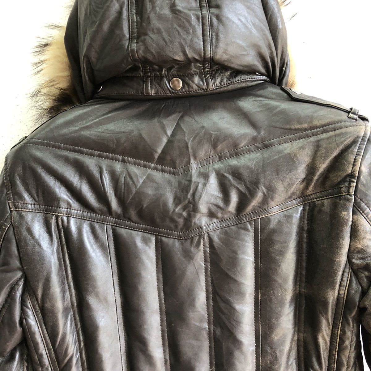 Japanese Brand HARUF distressed moto leather jacket Size US S / EU 44-46 / 1 - 11 Thumbnail