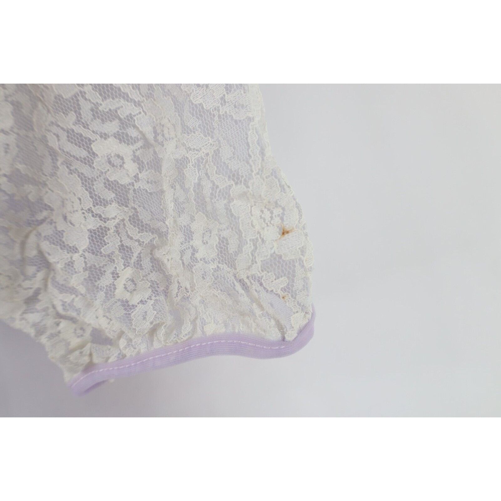 Vintage Vintage 50s 60s Sheer Fairy Lace Flower Chiffon Night Gown Size M / US 6-8 / IT 42-44 - 7 Thumbnail