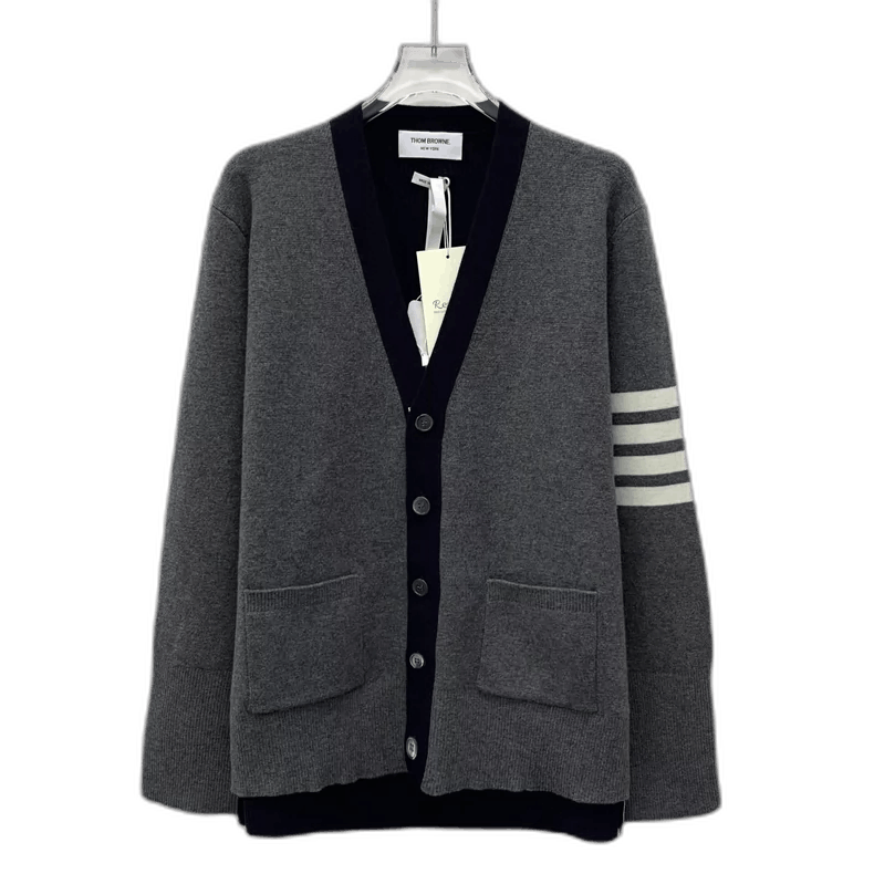 Thom Browne Thom Browne Classic Wool V-Neck Cardigan Size M / US 6-8 / IT 42-44 - 1 Thumbnail