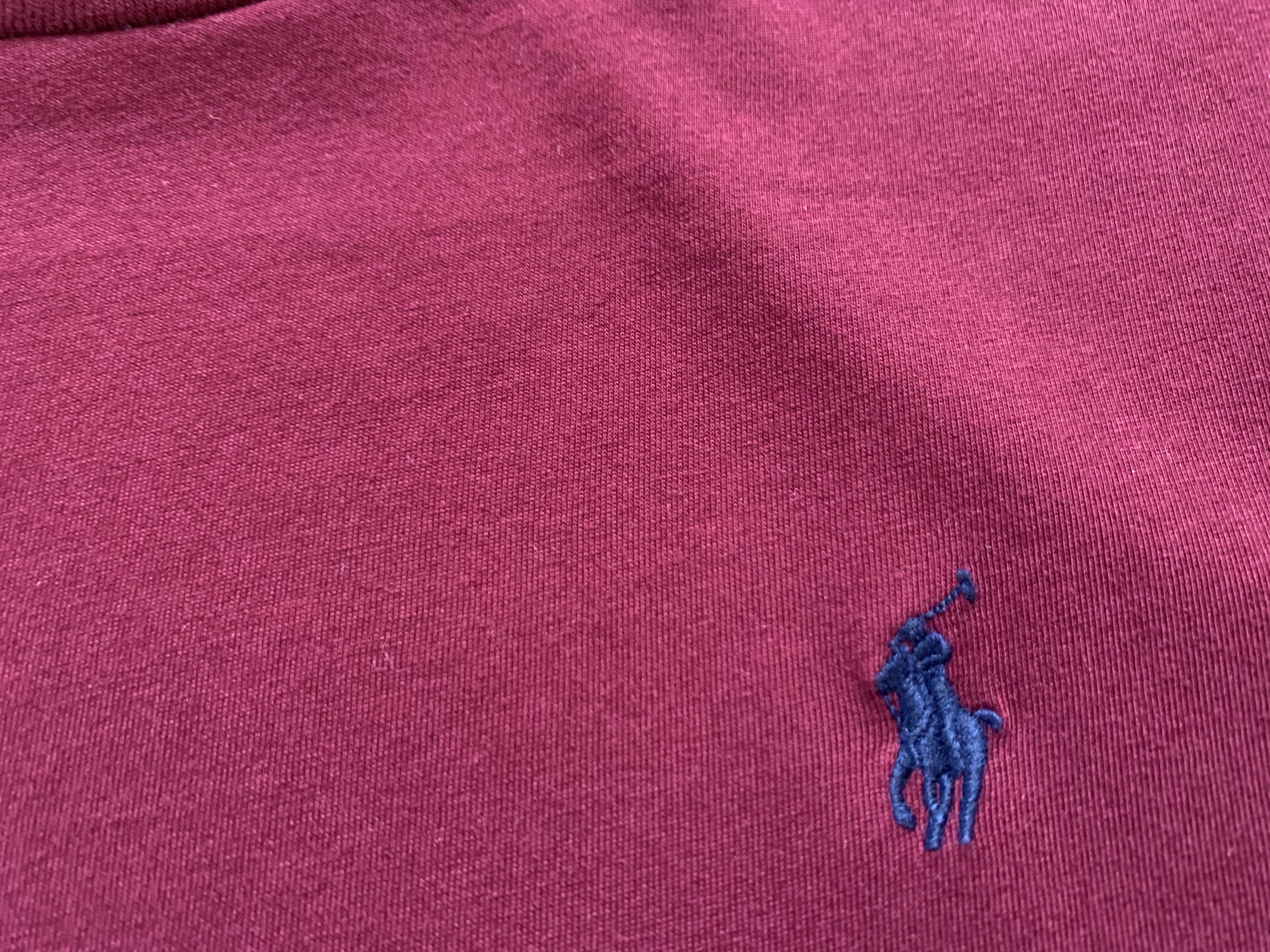 Polo Ralph Lauren Polo Ralph Lauren Burgundy Basic Cotton T-Shirt Size US XXL / EU 58 / 5 - 5 Thumbnail