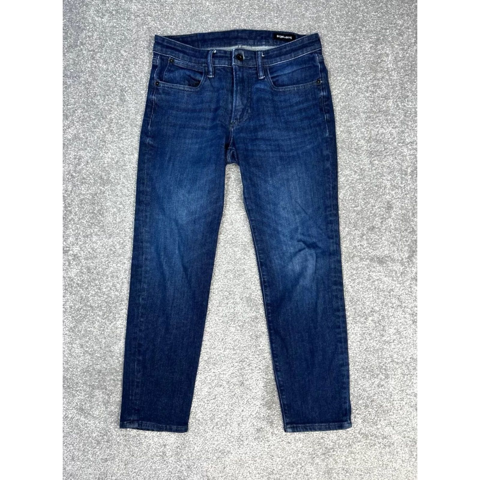 Bonobos Bonobos Jeans Mens 29 Blue Denim Cotton Stretch Low Rise Slim Tapered Leg 28x26 Size US 29 - 2 Thumbnail