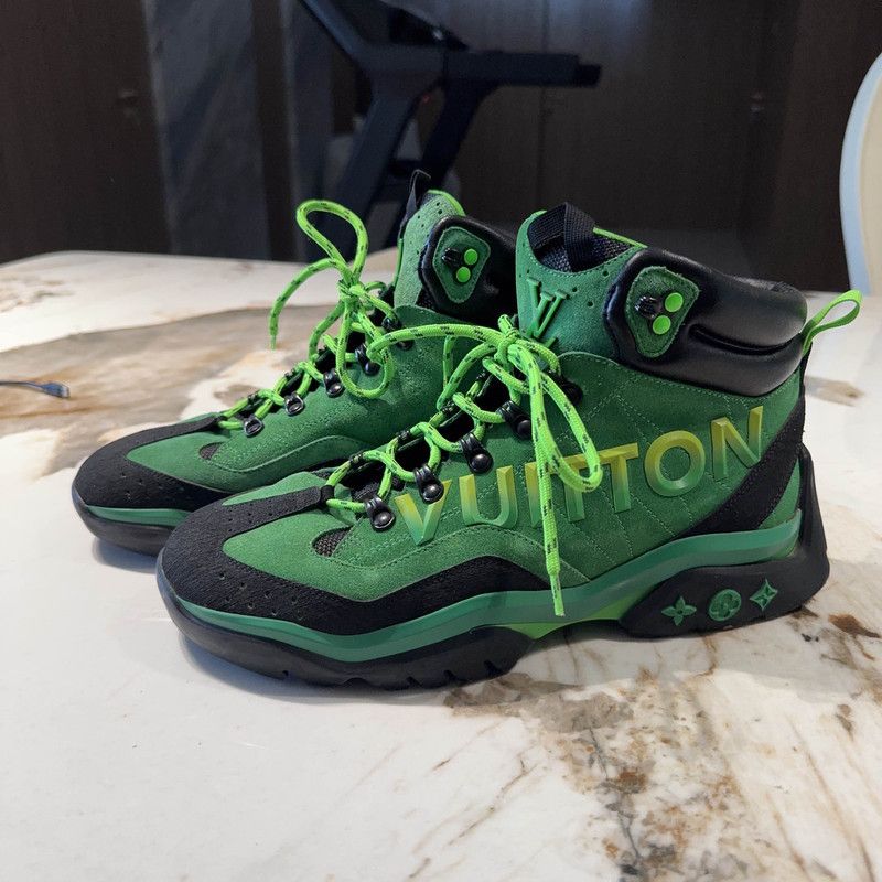 Louis Vuitton Louis Vuitton Green Streetwear Martin Boots 0079 Size US 9 / IT 39 - 1 Thumbnail