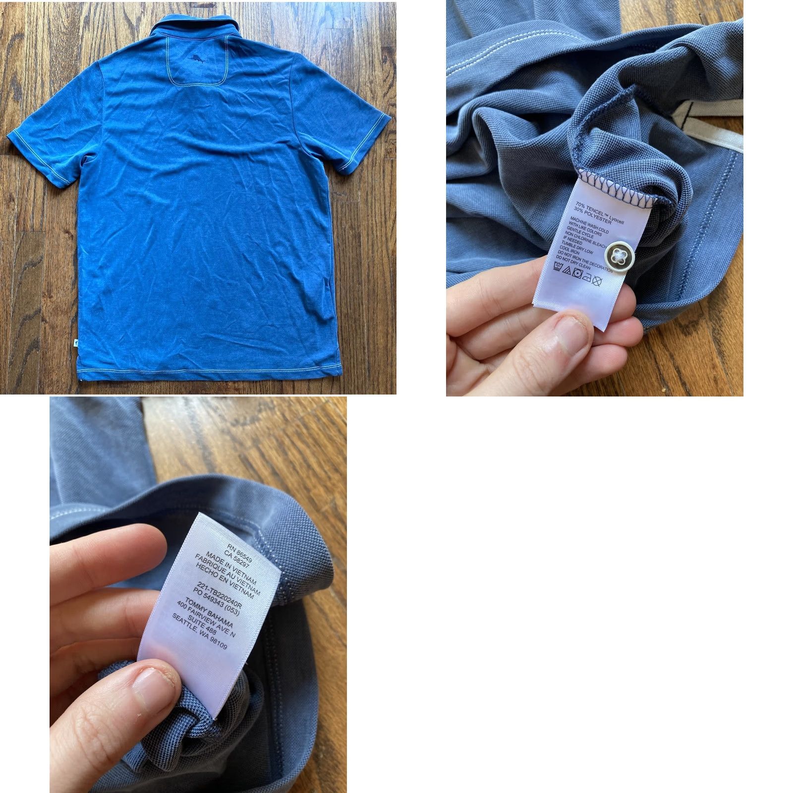Tommy Bahama Tommy Bahama Polo Shirt Mens Small Shoreline Surf Midnight Blue Short Sleeve Polo Shirt Size US S / EU 44-46 / 1 - 9 Thumbnail